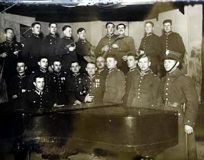 Orkiestra 20 Pułku Artylerii w kasynie, ok. 1930 r.