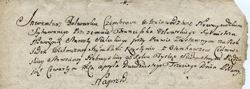 Początek inwentarza majątkowego z 1754 r., sporządzonego przez Franciszka Uzłowskiego 