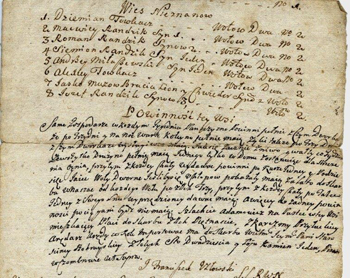 Spis włościan i powinności pańszczyźniane z 1754 r