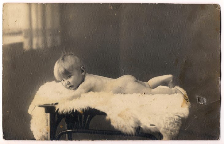 Niemowlę Barbara Sitsch. Zdjęcie z archiwum rodzinnego A. Domskiej-Łuczak, 1929 r.