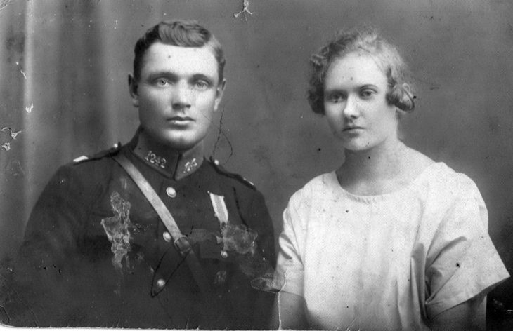 Jan Gadomski z żoną Józefą