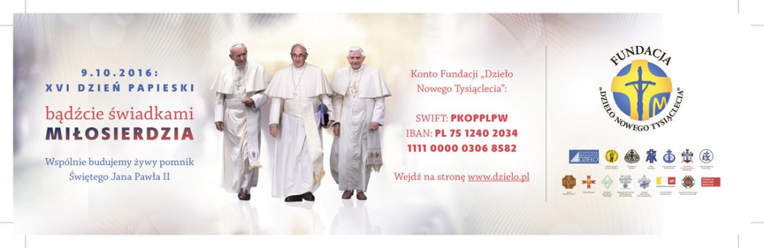 „Bądźcie świadkami miłosierdzia” – zbliża się XVI Dzień Papieski